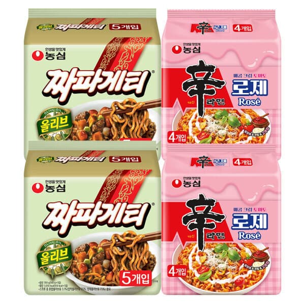 농심-스타배송 짜파게티 10개 + 신라면 로제 8개