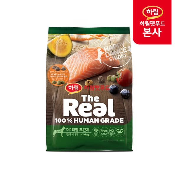 하림펫푸드 더리얼 크런치 연어 시니어 1.6kg - 최저가 44,000원