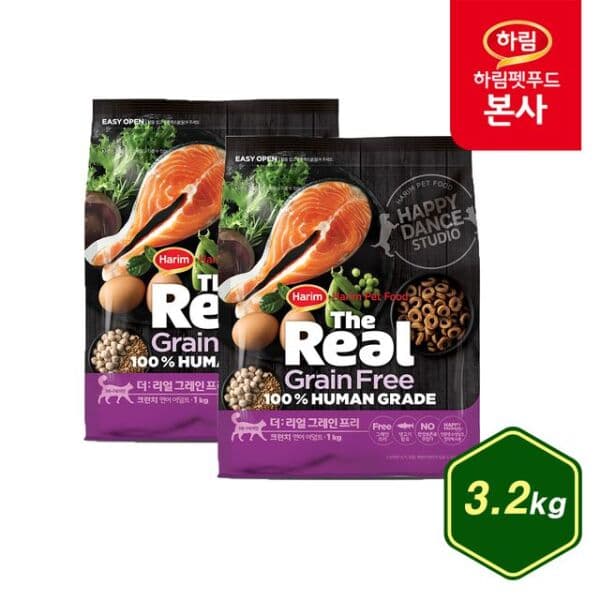 NS몰 더리얼 캣 그레인프리 크런치 연어 어덜트 3.2kg - 최저가 61,600원