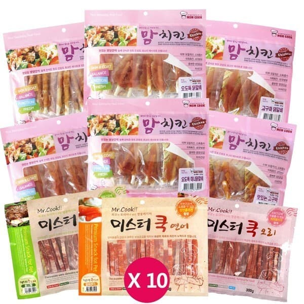 CJ온스타일LIVE 맘쿡 미스터쿡 x 10개 강아지 사사미간식 - 최저가 31,230원
