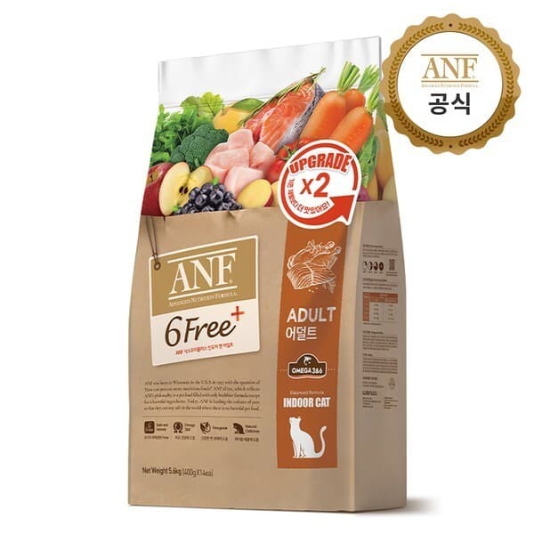 CJ온스타일LIVE ANF 식스프리플러스 인도어 고양이 어덜트 5.6kg - 최저가 60,900원