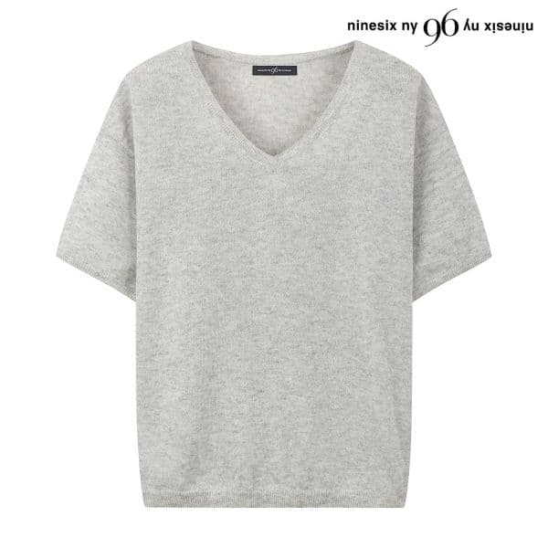 DS패션 내추럴 V넥 루즈핏 반팔 니트 NQ2KT070L0