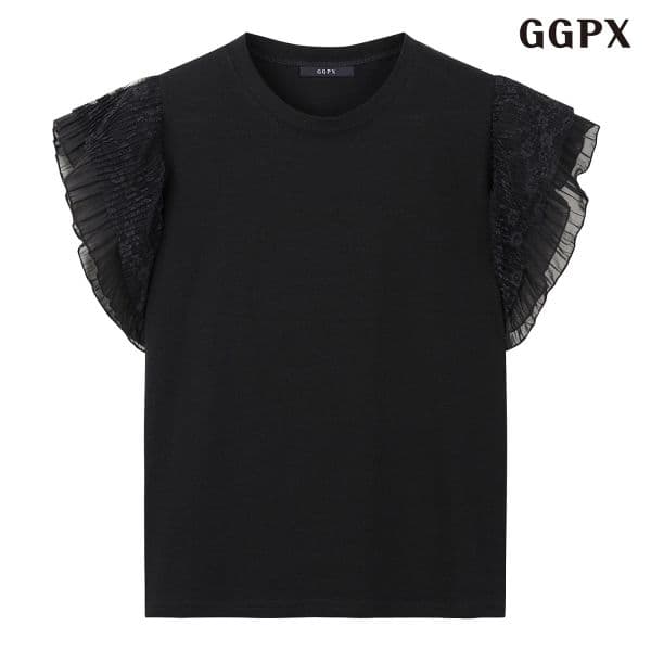 DS패션 퓨어 프릴 레이스 반팔 티셔츠 GQBLW094D