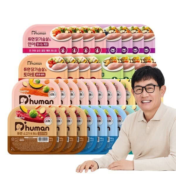 CJ온스타일LIVE 듀먼 자연화식 50g 10종 40팩