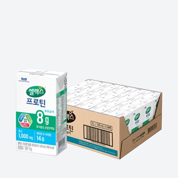 매일유업-스타배송 셀렉스 프로틴 음료 로우슈거 125ml 24개