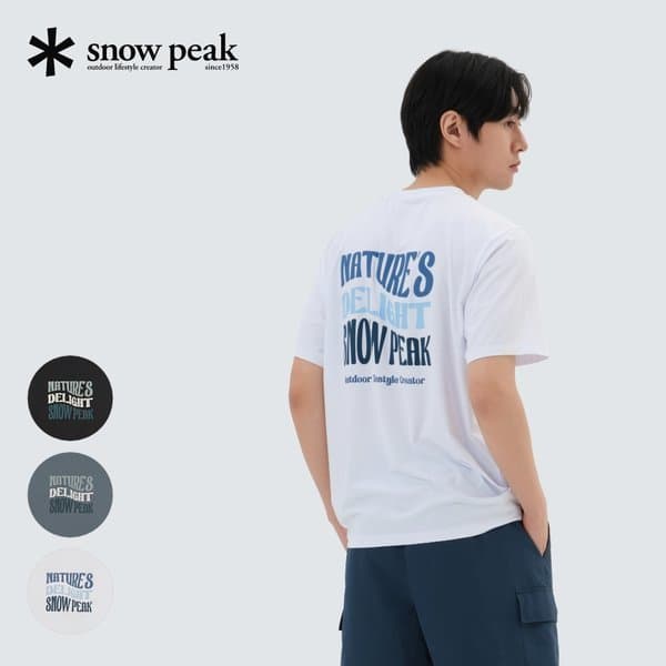신세계백화점 스노우피크 워터 레터링 반팔 티셔츠 S25MMWSW02 - 최저가 32,220원
