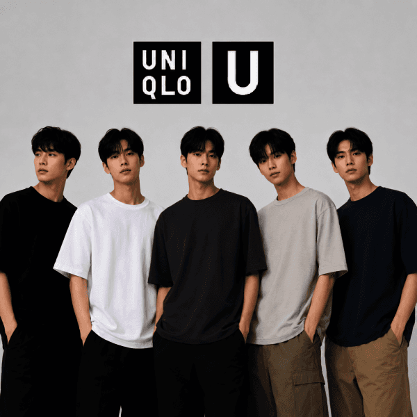 유로빌리지 유니클로 에어리즘 코튼 오버사이즈 크루넥 5부 티셔츠 - 최저가 22,900원