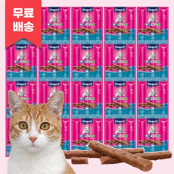 일탑몰 비타크래프트 캣스틱 가자미+오메가3 3p x 20개