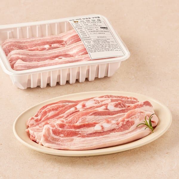 이마트몰쓱배송 한돈 미박 삼겹살 구이용 500g