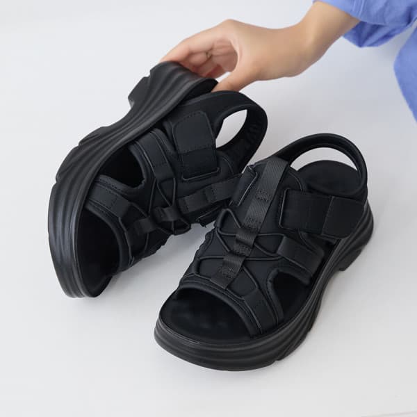 JSHOE제이슈 제이슈 앤티아 플랫폼 찍찍이 샌들 5.5cm - 최저가 39,800원