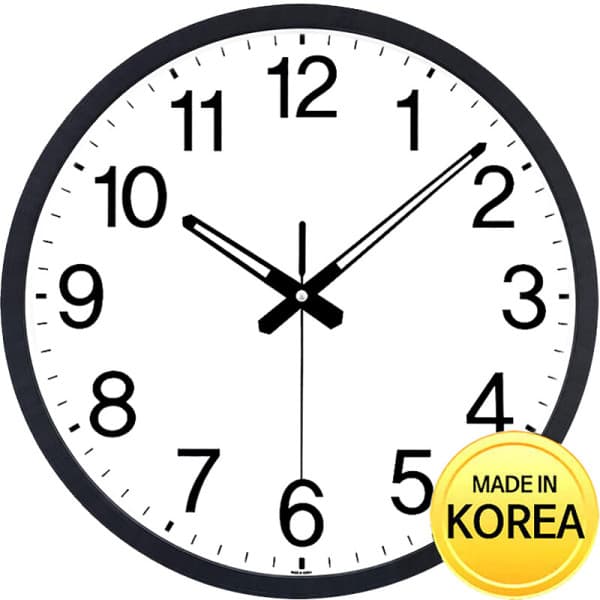 제일쇼핑 심플대형 40cm 무소음벽시계 블랙