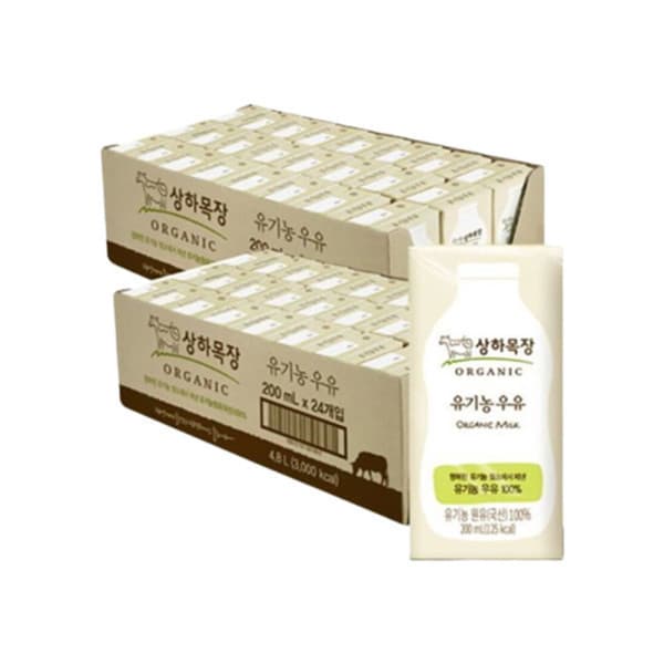 매일유업-스타배송 상하목장 유기농 멸균우유 200ml 48팩