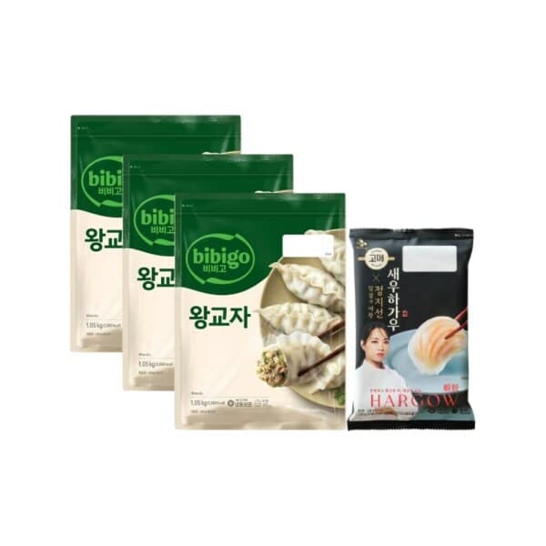 신세계라이브쇼핑 CJ제일제당 비비고 왕교자 1.05kg x3개 + 새우하가우 135g