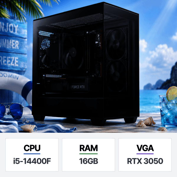 인텍앤컴퍼니 IPC 메인스트림06 14400F 16GB RTX3050 조립PC