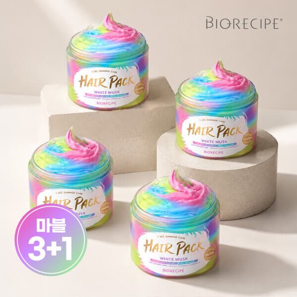 바이오레시피 바이오레시피 마블헤어팩 3+1 LPP 트리트먼트 단백질 헤어클리닉 - 최저가 75,000원