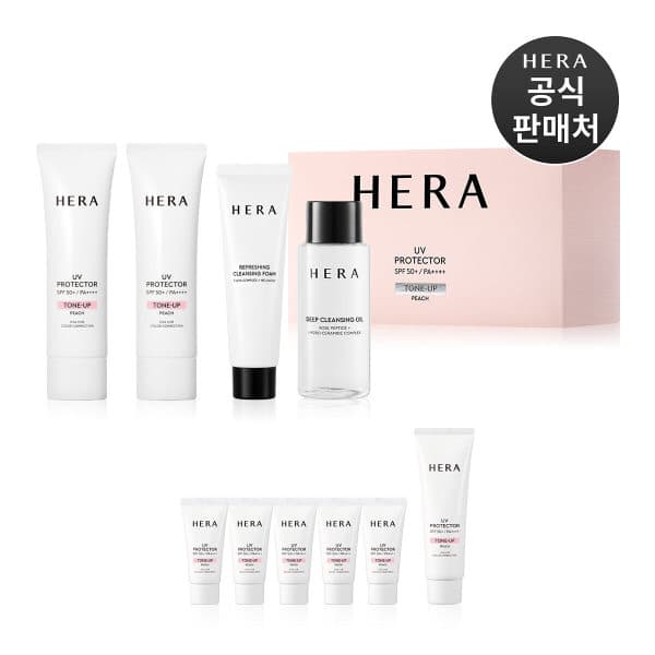 신세계라이브쇼핑 헤라 UV프로텍터 톤업 피치 듀오 세트 115ml - 최저가 66,300원