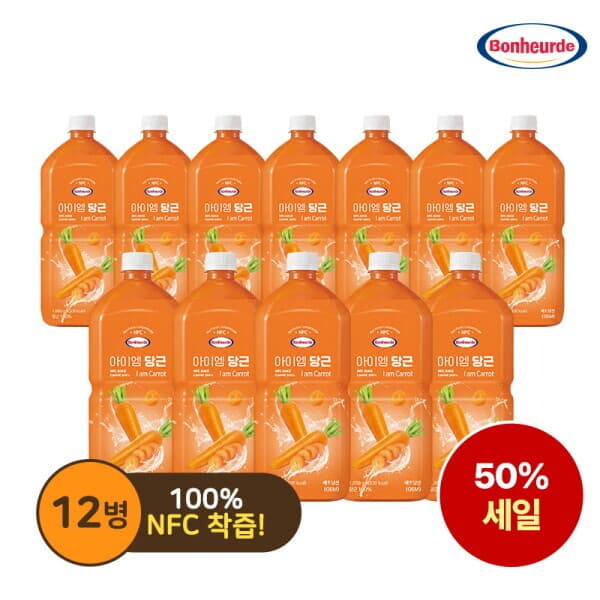 롯데 홈쇼핑 보넬드 아이엠 당근주스 1L x 12병