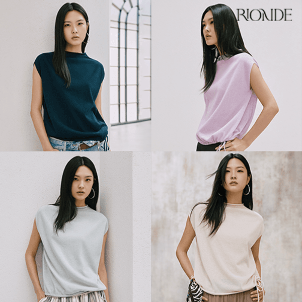 홈앤쇼핑방송 RIONDE 리온드 26SS 홀가먼트 린넨 블렌디드 베슬 스트링 탑