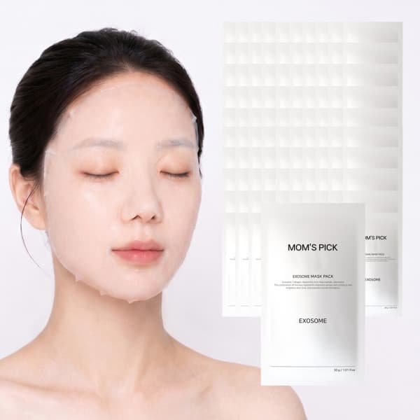 hiddenorga 맘스픽 엑소좀 1일1팩 수분 얼굴 피부 진정팩 미백 마스크팩 100매입 - 최저가 19,900원
