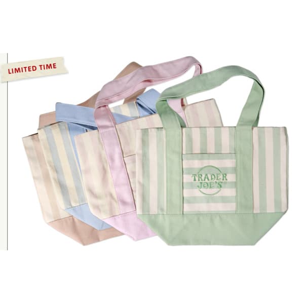 ThePetFace Trader Joe 파스텔 스트라이프 미니 에코백 - 최저가 21,900원