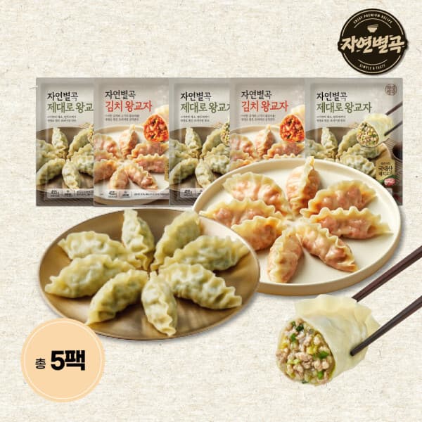애슐리_홈스토랑 자연별곡 제대로 만든 왕교자 2종 455g x 5팩