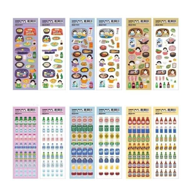 파주북마켓 씰스티커 6종 다이어리꾸미기 소주스티커 맥주스티커 노트북스티커 - 최저가 6,240원