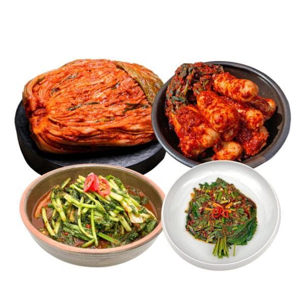 공영쇼핑TV 도미솔김치 포기 8kg+열무 2kg+총각 2kg+깻잎 1kg(4종 13kg)