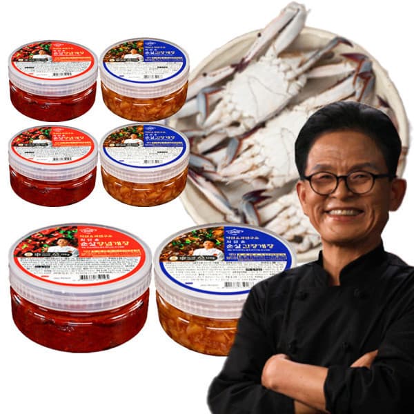 아이큐샵홈쇼핑 최만순 순살게장 120g 간장3+양념3