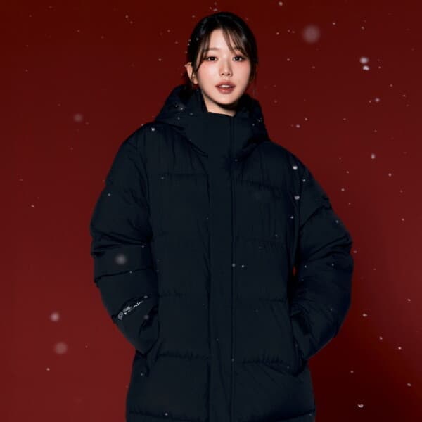 롯데 백화점 아이더 STELOL S 남녀공용 윈드스타퍼 롱 다운 자켓