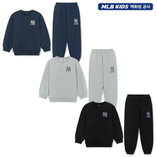 갤러리아백화점 갤러리아 MLB키즈 역시즌 베이직 아트웍 기모 맨투맨 세트