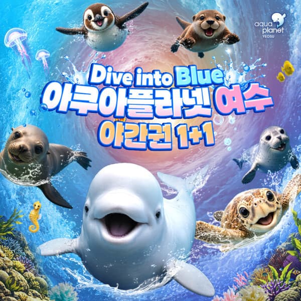 놀유니버스 아쿠아플라넷 여수 야간권 1+1 - 최저가 37,900원