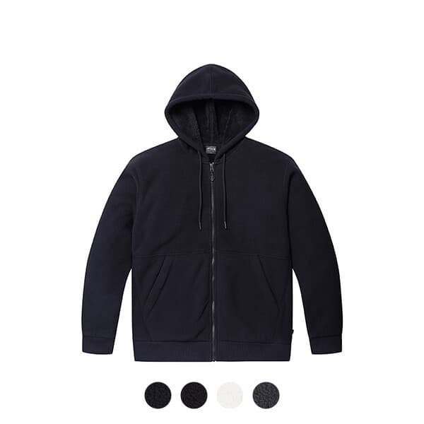 fashionplus 폴햄 남여공용 플러피 본딩 후드 집업