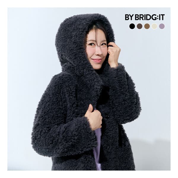롯데 홈쇼핑 바이브리짓 26FW 컬링 호주산 양모100 후드 코트 - 최저가 169,000원