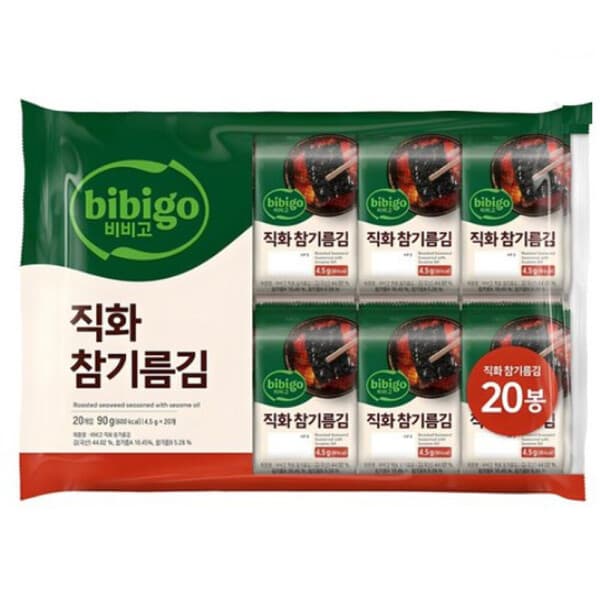 도도나 비비고 직화 참기름김 4.5g 20봉