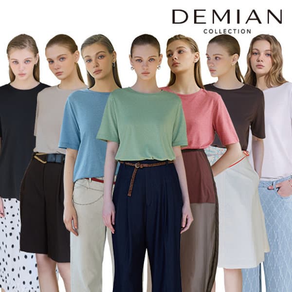 홈앤쇼핑 데미안(DEMIAN) 26SS 아뜰리에 유로피안 린넨 블렌딩 썸머 티