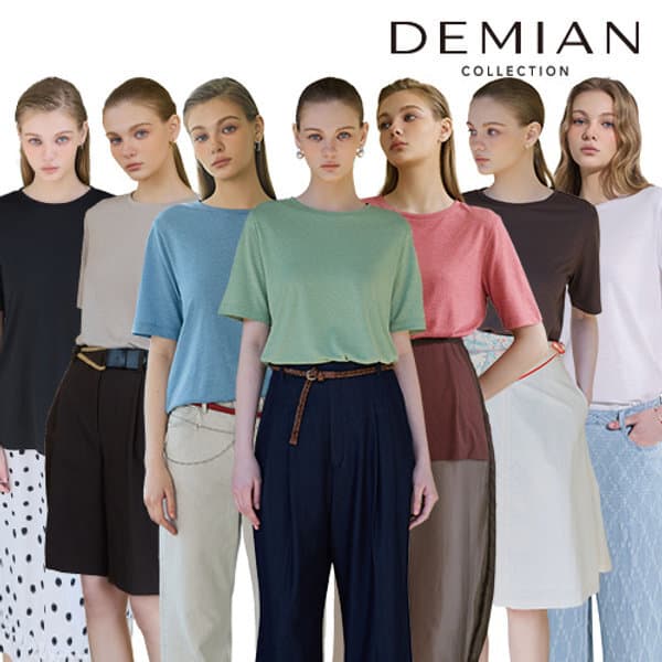 홈앤쇼핑방송 데미안(DEMIAN) 26SS 아뜰리에 유로피안 린넨 블렌딩 썸머 티