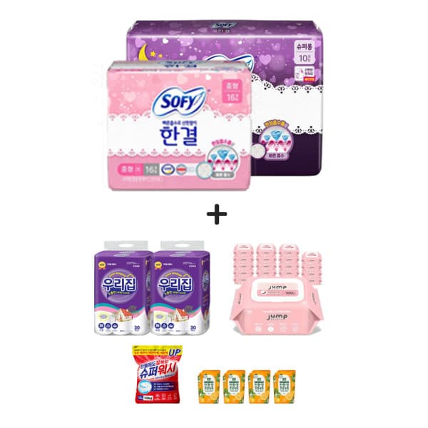 생활담 생리대 물티슈 두루마리 휴지 세제 샴푸 린스 위생장갑 위생팩 - 최저가 19,000원