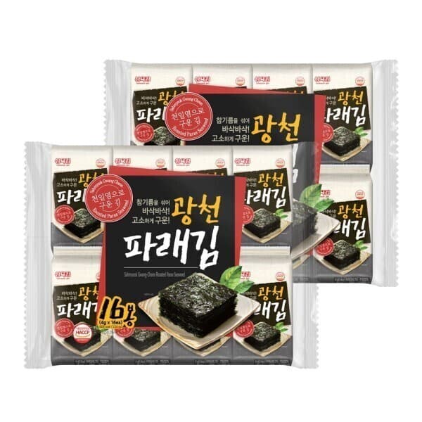 삼육김공식스토어 삼육김본사 광천 파래김 도시락김 4g 32봉