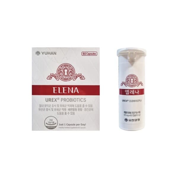 정품보장특가마켓 유한양행 엘레나 UREX 프로바이오틱스 여성 질유산균 170mg x 60캡슐