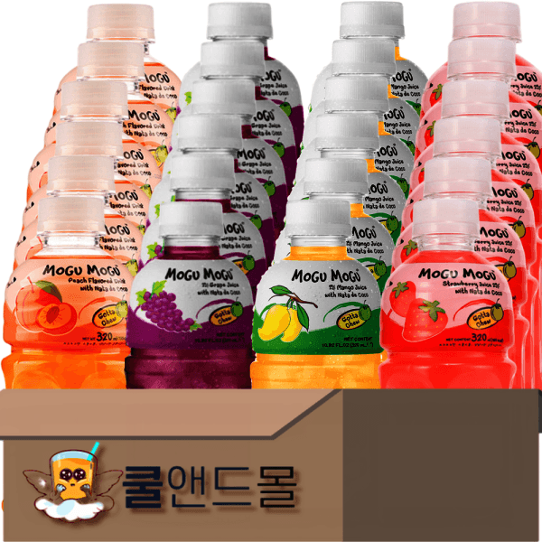 쿨앤드몰 모구모구 4종혼합 복숭아6개+포도6개+망고6개+딸기6개 320ml x 24개