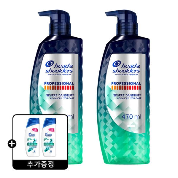 피앤지-스타배송 헤드앤숄더 프로페셔널 가려운 두피케어 470ml 2개 + 80ml 2개