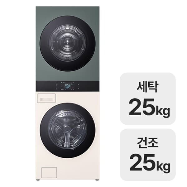 썸머특가 LG전자 트롬 AI 오브제컬렉션 워시타워 WA2525EGHF