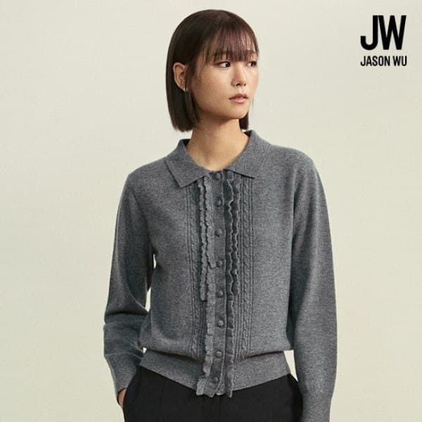 GS_SHOP_TV 제이슨우 26FW Isabel 울 100% 프릴 가디건
