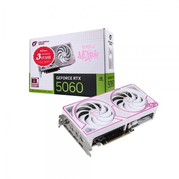 공식판매점o Colorful 지포스 RTX 5060 ULTRA DUO OC White 8GB - 최저가 564,470원