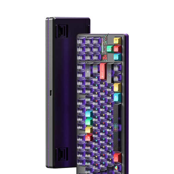 디W디 독거미 AULA F87 Pro V2 블루투스 무선 기계식 키보드 12000mAh 블랙투명 유성축