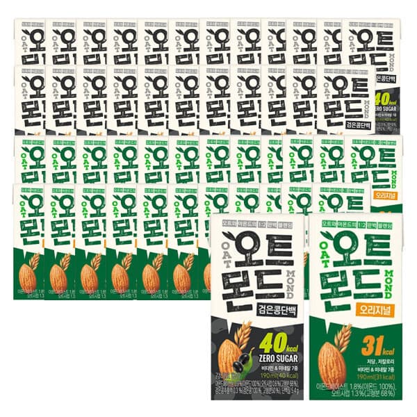 롯데칠성스타배송 오트몬드 190ml 24입 검은콩 24입