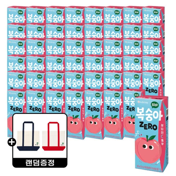 롯데칠성스타배송 히야 제로 복숭아 200ml x48입