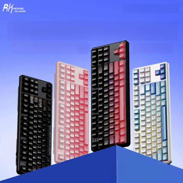 smtone RK T87 알루미늄 무선 게이밍 기계식 키보드 듀얼8K 10000mAh 핫스왑 RGB - 최저가 79,900원