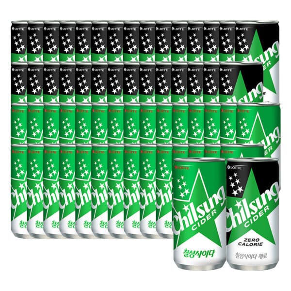 롯데칠성스타배송 칠성사이다 제로 210ml 캔 x 60캔