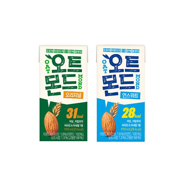 롯데칠성스타배송 롯데칠성 오트몬드 190ml 24입 + 언스위트 190ml 24입